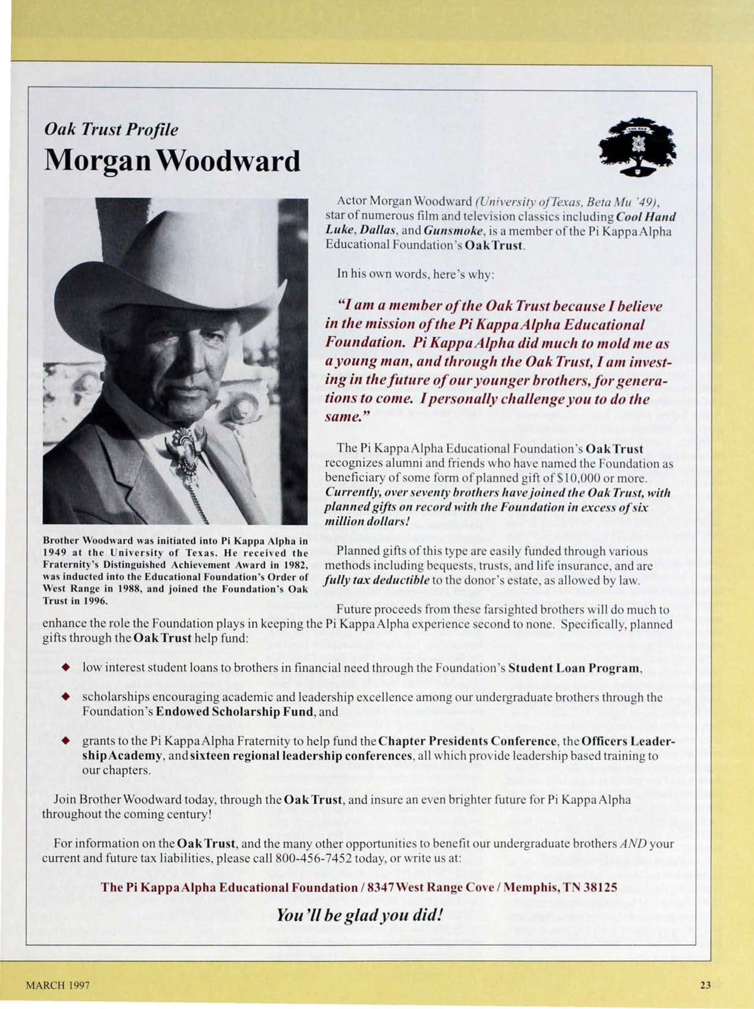 Oak Trust Profile: Morgan Woodward